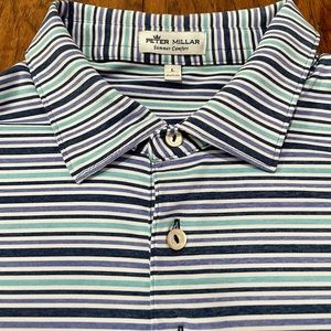 Large Peter Millar Polo Striped Multi Color